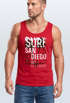 Herren Tank-Top Surf Design San Diego Palmen Beach Strand Sommer Palmen Muskelshirt Muscle Shirt Neverless®preview