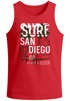 Herren Tank-Top Surf Design San Diego Palmen Beach Strand Sommer Palmen Muskelshirt Muscle Shirt Neverless®preview