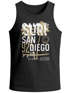 Herren Tank-Top Surf Design San Diego Palmen Beach Strand Sommer Palmen Muskelshirt Muscle Shirt Neverless®preview