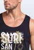 Herren Tank-Top Surf Design San Diego Palmen Beach Strand Sommer Palmen Muskelshirt Muscle Shirt Neverless®preview