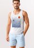 Herren Tank-Top Surf-Design Sommer Grafikshirt im minimalistischen Look Fashion Streetstyle Muskelshirt Neverless®preview