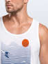 Herren Tank-Top Surf-Design Sommer Grafikshirt im minimalistischen Look Fashion Streetstyle Muskelshirt Neverless®preview