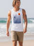 Herren Tank-Top Surf-Design Sommer Grafikshirt im minimalistischen Look Fashion Streetstyle Muskelshirt Neverless®preview