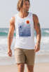 Herren Tank-Top Surf-Design Sommer Grafikshirt im minimalistischen Look Fashion Streetstyle Muskelshirt Neverless®preview