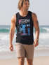 Herren Tank-Top Surfer Print California Surfstyle Sommer Beach Strand Aufdruck Bedruckt Fashion Muskelshirt Muscle Shirt Neverless®preview