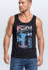 Herren Tank-Top Surfer Print California Surfstyle Sommer Beach Strand Aufdruck Bedruckt Fashion Muskelshirt Muscle Shirt Neverless®preview