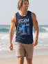 Herren Tank-Top Surfer Print California Surfstyle Sommer Beach Strand Aufdruck Bedruckt Fashion Muskelshirt Muscle Shirt Neverless®preview