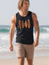 Herren Tank-Top Surfing Fashion Aufdruck Long Beach Surfboard Sommer Strand Streetstyle Muskelshirt Neverless®preview