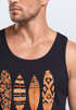 Herren Tank-Top Surfing Fashion Aufdruck Long Beach Surfboard Sommer Strand Streetstyle Muskelshirt Neverless®preview