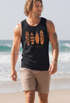 Herren Tank-Top Surfing Fashion Aufdruck Long Beach Surfboard Sommer Strand Streetstyle Muskelshirt Neverless®preview