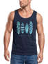 Herren Tank-Top Surfing Fashion Aufdruck Long Beach Surfboard Sommer Strand Streetstyle Muskelshirt Neverless®preview