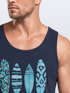 Herren Tank-Top Surfing Fashion Aufdruck Long Beach Surfboard Sommer Strand Streetstyle Muskelshirt Neverless®preview