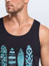 Herren Tank-Top Surfing Fashion Aufdruck Long Beach Surfboard Sommer Strand Streetstyle Muskelshirt Neverless®preview