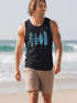 Herren Tank-Top Surfing Fashion Aufdruck Long Beach Surfboard Sommer Strand Streetstyle Muskelshirt Neverless®preview