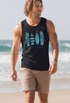 Herren Tank-Top Surfing Fashion Aufdruck Long Beach Surfboard Sommer Strand Streetstyle Muskelshirt Neverless®preview