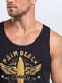 Herren Tank-Top Surfing Motiv Vintage Effekt Palm Beach California USA Schriftzug Fashion Streetstyle Muskelshirt Muscle Shirt Neverless®preview