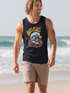 Herren Tank-Top Surfing Skull Malibu Wild Waves Wellen Sonne Strand Muskelshirt Muscle Shirt Neverless®preview
