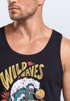 Herren Tank-Top Surfing Skull Malibu Wild Waves Wellen Sonne Strand Muskelshirt Muscle Shirt Neverless®preview