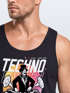 Herren Tank-Top Techno Print Musik Retro Grafik Aufdruck Schriftzug Fashion Streetstyle Muskelshirt Neverless®preview