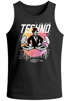 Herren Tank-Top Techno Print Musik Retro Grafik Aufdruck Schriftzug Fashion Streetstyle Muskelshirt Neverless®preview