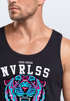 Herren Tank-Top Tiger-Kopf Origin Tokio Design Schriftzug Print Tattoo Style Style Muskelshirt Muscle Shirt Neverless®preview