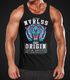 Herren Tank-Top Tiger-Kopf Origin Tokio Design Schriftzug Print Tattoo Style Style Muskelshirt Muscle Shirt Neverless®preview