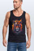 Herren Tank-Top Tiger Print Aufdruck Flammen Sommer Sonnenbrille Kunst Fashion Streetstyle Muskelshirt Neverless®preview