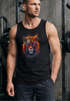 Herren Tank-Top Tiger Print Aufdruck Flammen Sommer Sonnenbrille Kunst Fashion Streetstyle Muskelshirt Neverless®preview