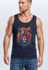 Herren Tank-Top Tiger Print Aufdruck Flammen Sommer Sonnenbrille Kunst Fashion Streetstyle Muskelshirt Neverless®preview