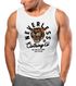 Herren Tank-Top Tiger Print Motiv Schrift Retro Vintage Style Fashion Streetstyle Muskelshirt Neverless®preview