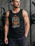 Herren Tank-Top Tiki Maske Totem Figur Hawaii Muskelshirt Muscle Shirt Neverless®preview