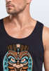 Herren Tank-Top Tiki Maske Totem Figur Hawaii Muskelshirt Muscle Shirt Neverless®preview