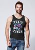 Herren Tank-Top Tokio Punch Schriftzug Tigerkopf Print Tattoo Style Muskelshirt Muscle Shirt Neverless®preview