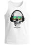 Herren Tank-Top Totenkopf Kopfhörer Musik Party Skull Sonnenbrille Schädel Muskelshirt Muscle Shirt Neverless®preview