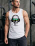 Herren Tank-Top Totenkopf Kopfhörer Musik Party Skull Sonnenbrille Schädel Muskelshirt Muscle Shirt Neverless®preview