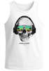 Herren Tank-Top Totenkopf Kopfhörer Musik Party Skull Sonnenbrille Schädel Muskelshirt Muscle Shirt Neverless®preview