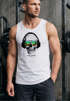 Herren Tank-Top Totenkopf Kopfhörer Musik Party Skull Sonnenbrille Schädel Muskelshirt Muscle Shirt Neverless®preview