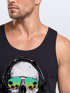Herren Tank-Top Totenkopf Kopfhörer Musik Party Skull Sonnenbrille Schädel Muskelshirt Muscle Shirt Neverless®preview