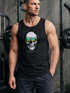 Herren Tank-Top Totenkopf Kopfhörer Musik Party Skull Sonnenbrille Schädel Muskelshirt Muscle Shirt Neverless®preview