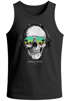 Herren Tank-Top Totenkopf Kopfhörer Musik Party Skull Sonnenbrille Schädel Muskelshirt Muscle Shirt Neverless®preview