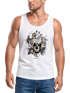 Herren Tank-Top Totenkopf Rosen Skull Roses Schädel Slim Fit Neverless®preview
