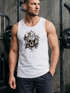 Herren Tank-Top Totenkopf Rosen Skull Roses Schädel Slim Fit Neverless®preview