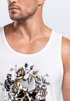 Herren Tank-Top Totenkopf Rosen Skull Roses Schädel Slim Fit Neverless®preview
