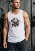 Herren Tank-Top Totenkopf Rosen Skull Roses Schädel Slim Fit Neverless®preview