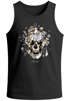 Herren Tank-Top Totenkopf Rosen Skull Roses Schädel Slim Fit Neverless®preview