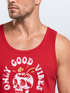 Herren Tank-Top Totenkopf Schrift Only Good Vibes Skull Summer Sommer Retro Vintage Muskelshirt Muscle Shirt Neverless®preview