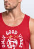 Herren Tank-Top Totenkopf Schrift Only Good Vibes Skull Summer Sommer Retro Vintage Muskelshirt Muscle Shirt Neverless®preview