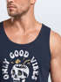 Herren Tank-Top Totenkopf Schrift Only Good Vibes Skull Summer Sommer Retro Vintage Muskelshirt Muscle Shirt Neverless®preview