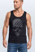 Herren Tank-Top Totenkopf Skull Totenschädel Skelett Print Aufdruck Muskelshirt Streetstyle Neverless®preview
