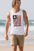 Herren Tank-Top USA Amerika Surfing California Flagge Surf Design Retro Printshirt Aufdruck Muskelshirt Muscle Shirt Neverless®preview